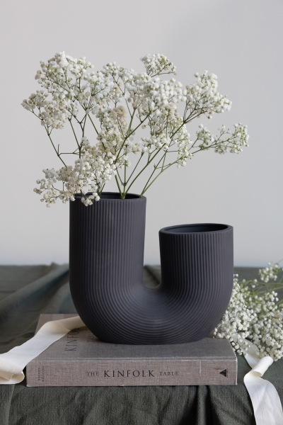 Vase Stravalla anthrazit